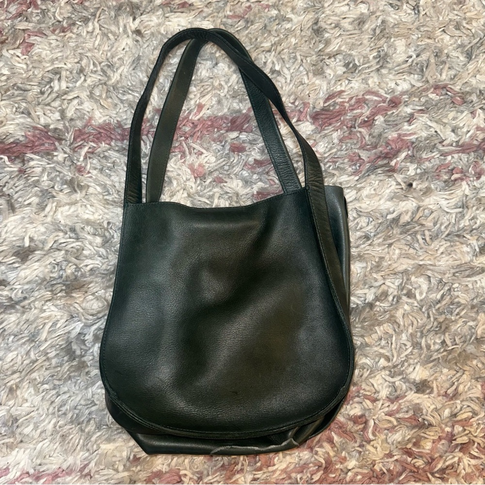Madewell green leather shoulder bag - Picture 1 of 5